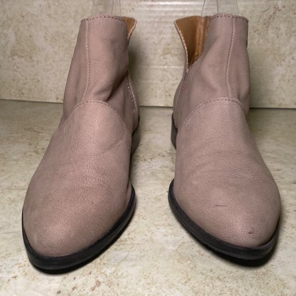 Lucky Brand Womens Taupe Leather Upper Ankle Booties Size 6M - Picture 3 of 9